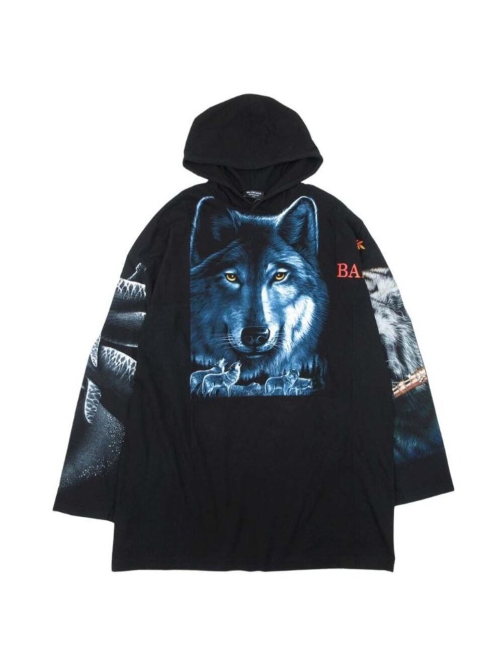 Balenciaga Limited Edition Reconstruction Hoodie Pullover Top 3 Black